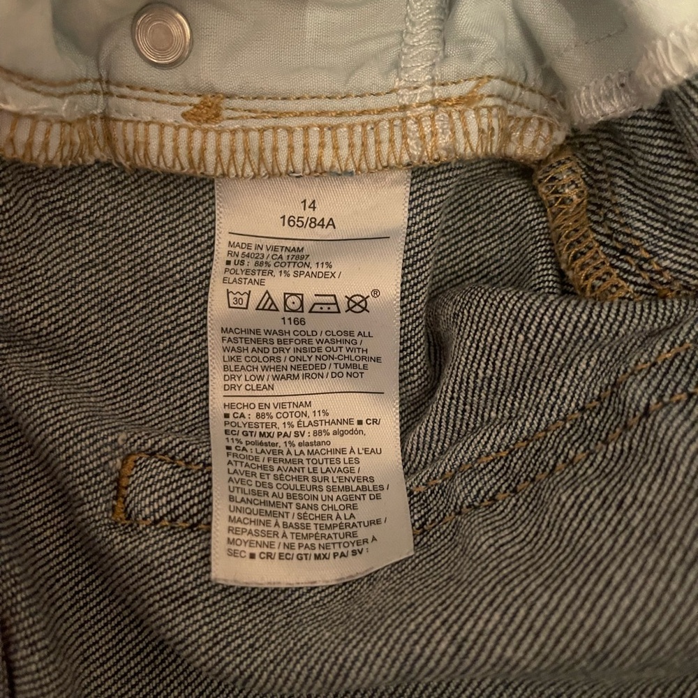 Old Navy Jeans High-Rise OG Straight Size 14 Regular Dark Wash Raw Hem - Picture 9 of 9